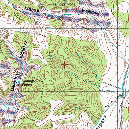 Topographic Map of Hooker Chemical Company Pond F, TN