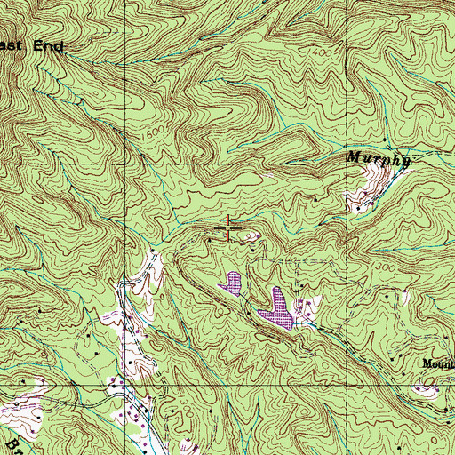Topographic Map of Hidden Mountain Lake Number Two, TN