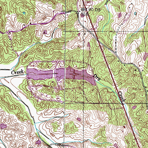 Topographic Map of Cedar Lake Number One, TN