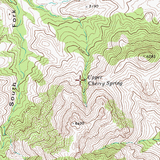Topographic Map of Upper Cherry Spring, AZ