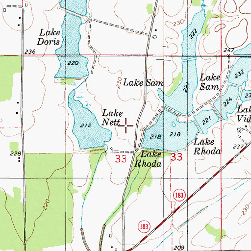 Topographic Map of Lakeland Farms Dam Number Two, AL