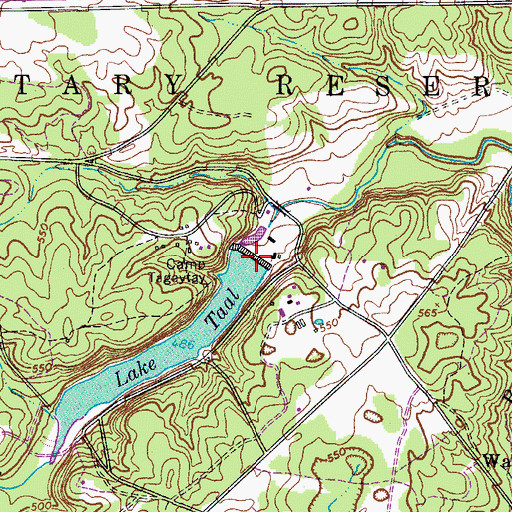 Topographic Map of Lake Taal Dam, TN