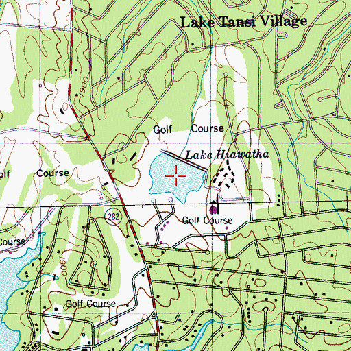 Topographic Map of Hiawawtha Lake, TN