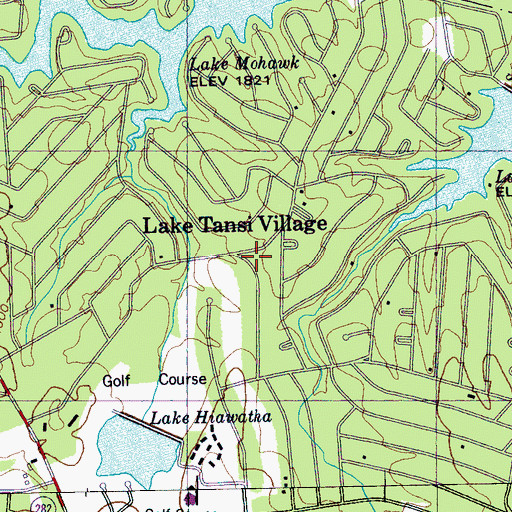 Topographic Map of Lake Tansi Village, TN