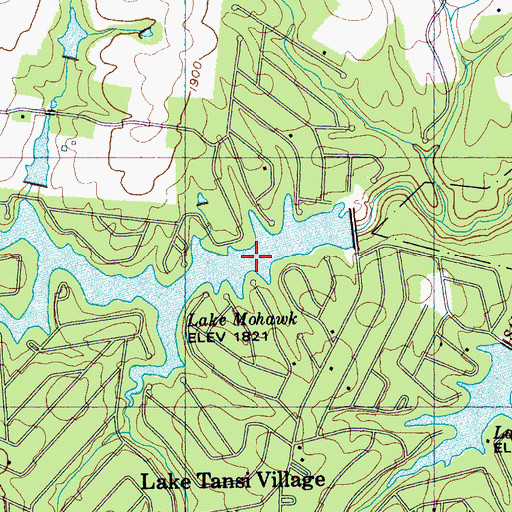 Topographic Map of Mohawk Lake, TN