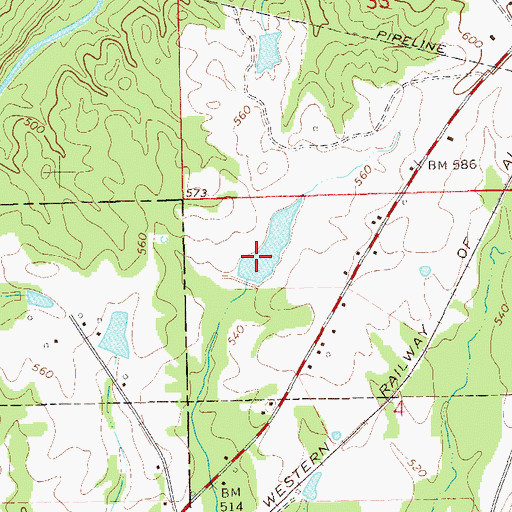 Topographic Map of G E Kimbrough Dam, AL
