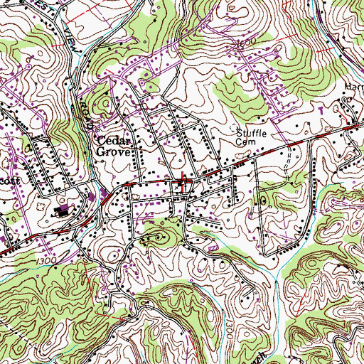 Topographic Map of Vermont Church, TN