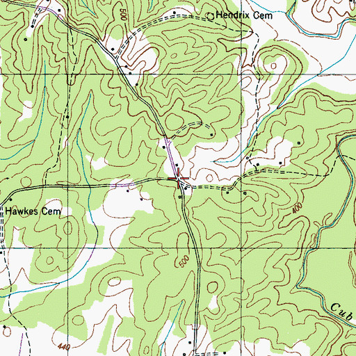Topographic Map of Tub Store (historical), TN