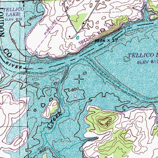 Topographic Map of Mialoquo (historical), TN