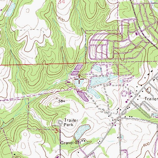 Topographic Map of E T Conway Number 1 Dam, AL