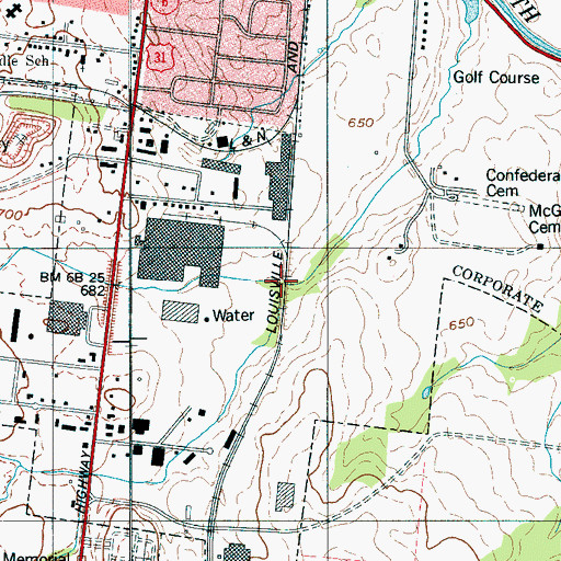 Topographic Map of Swanson Branch, TN