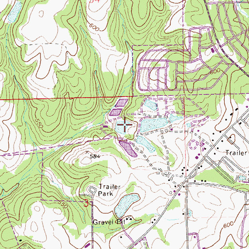 Topographic Map of Conway Fish Pond Number One, AL