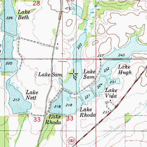 Topographic Map of Lakeland Farms Dam Number Twelve, AL