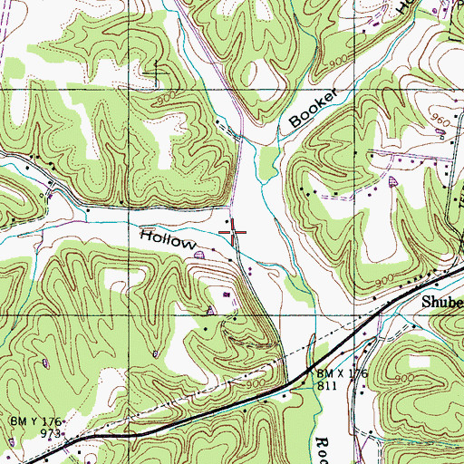 Topographic Map of Wildcat Hollow, TN
