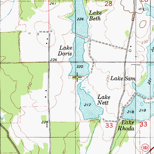 Topographic Map of Lakeland Farms Dam Number Four, AL