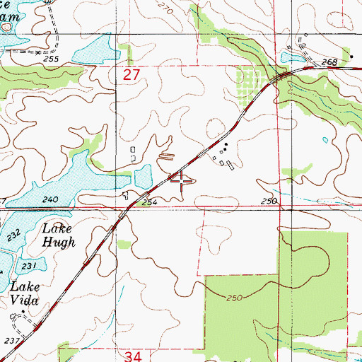 Topographic Map of Lees Lake, AL