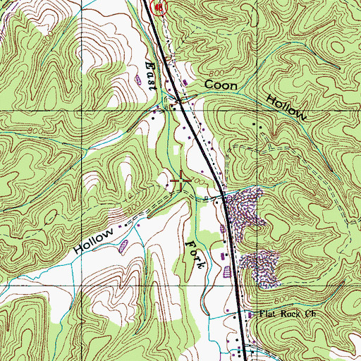 Topographic Map of Buck Hollow, TN