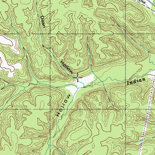 Topographic Map of Dean Hollow, TN