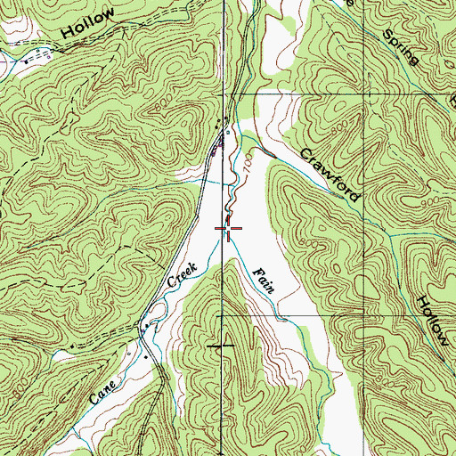 Topographic Map of Fain Branch, TN