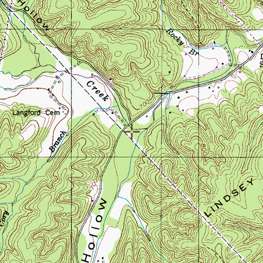 Topographic Map of Hinson Hollow, TN