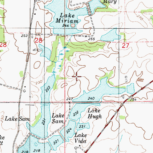 Topographic Map of W A Hughes Lake Dam, AL
