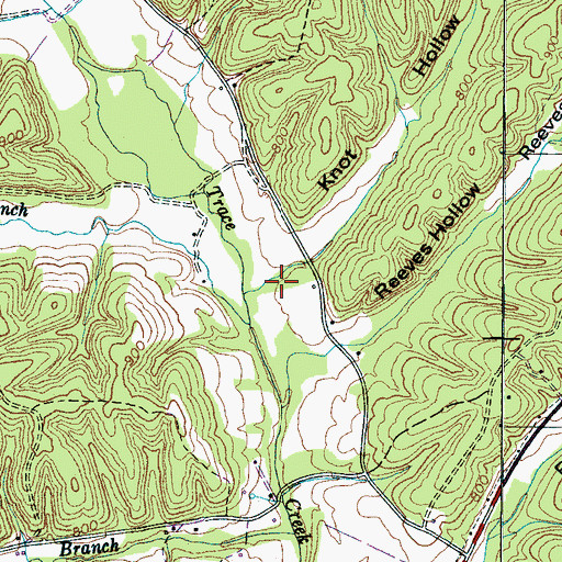 Topographic Map of Knot Hollow, TN