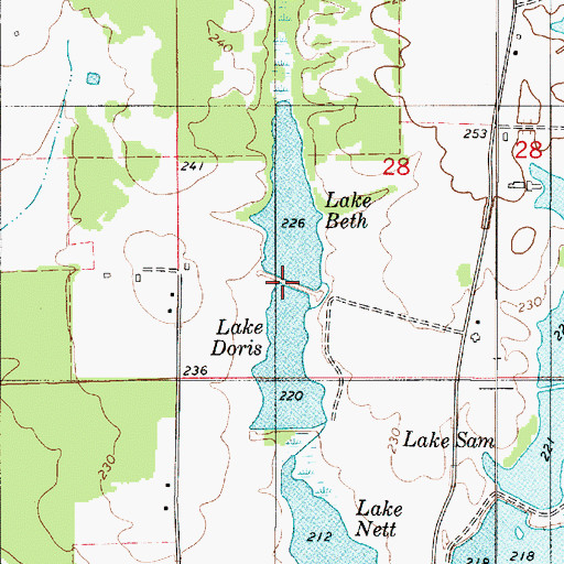 Topographic Map of Lakeland Farms Dam Number Five, AL