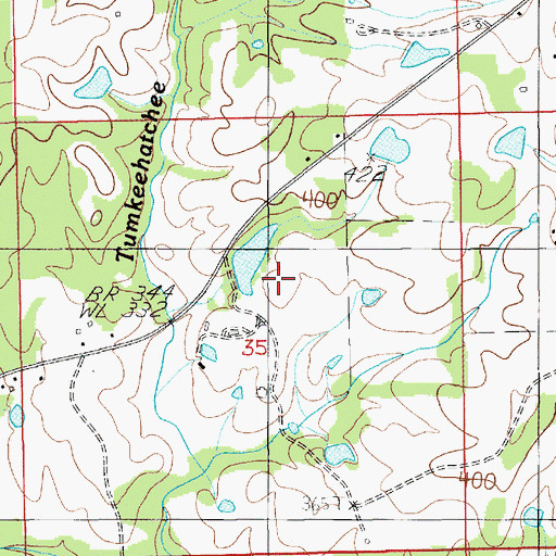 Topographic Map of R H Lamb Lake Dam, AL