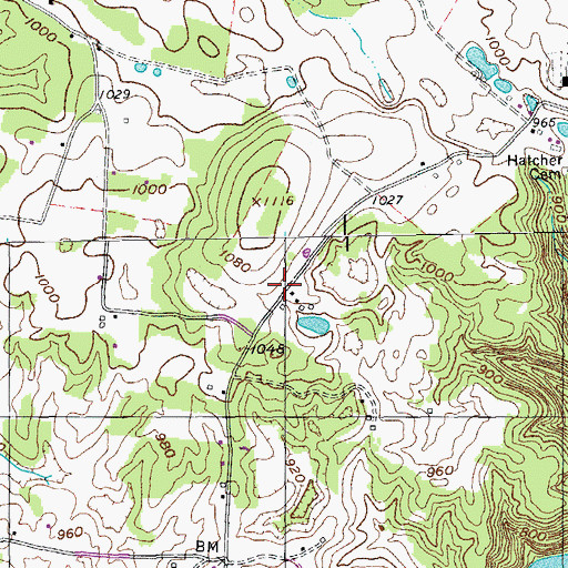 Topographic Map of Eagle Creek (historical), TN