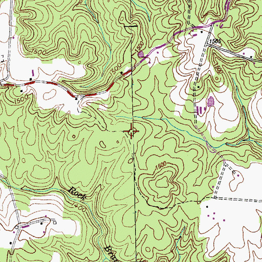 Topographic Map of Royal Blue, TN