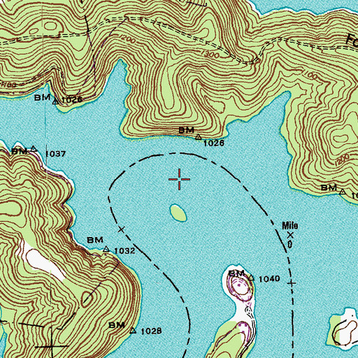 Topographic Map of Agee (historical), TN