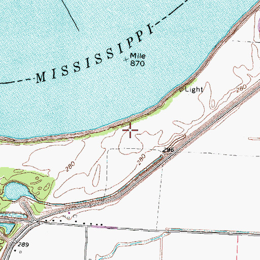 Topographic Map of Riley Landing, TN