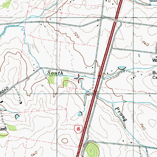 Topographic Map of Buchanan Branch, TN