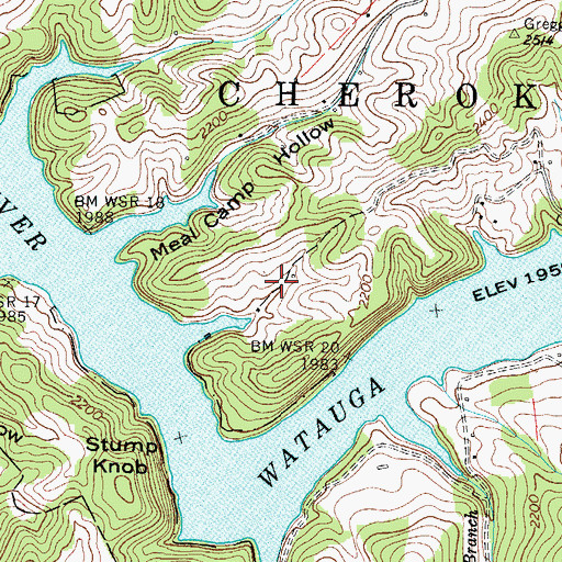Topographic Map of Cable Prospect, TN