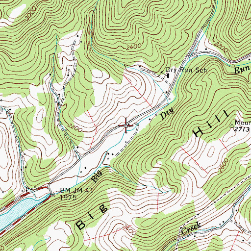 Topographic Map of Casper (historical), TN