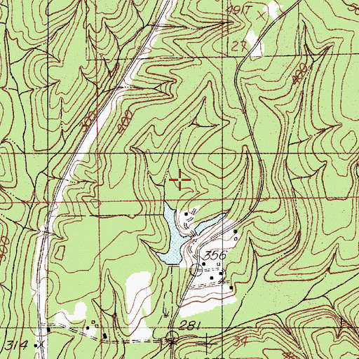 Topographic Map of Rex Waldrop Lake, AL