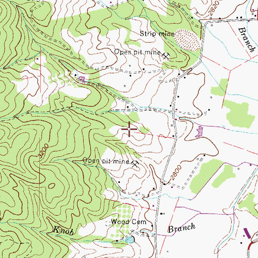 Topographic Map of Cole Prospect, TN