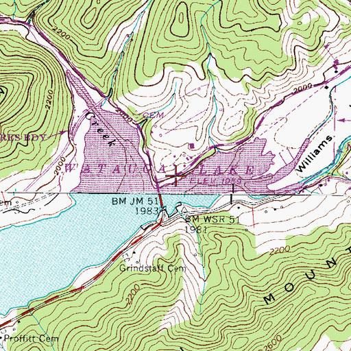 Topographic Map of Doe Station (historical), TN