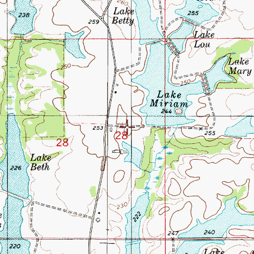 Topographic Map of Lakeland Farms Dam Number One, AL