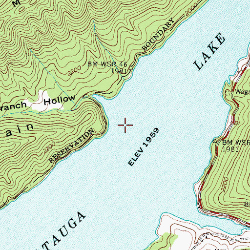 Topographic Map of Farthing (historical), TN