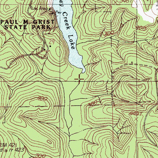 Topographic Map of Valley Creek Park Lake Dam, AL