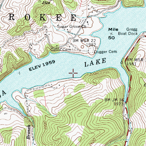 Topographic Map of Gregg School (historical), TN