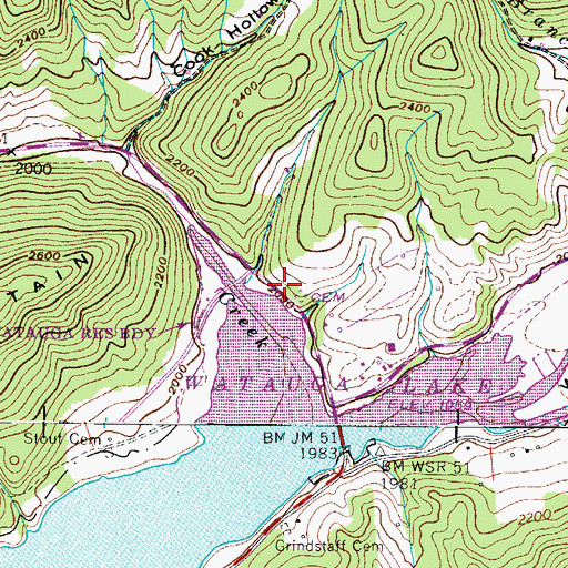 Topographic Map of Grindstaff Prospect, TN