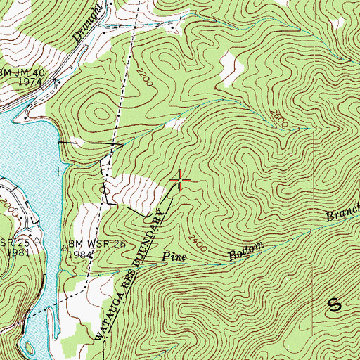 Topographic Map of Moody Prospect, TN