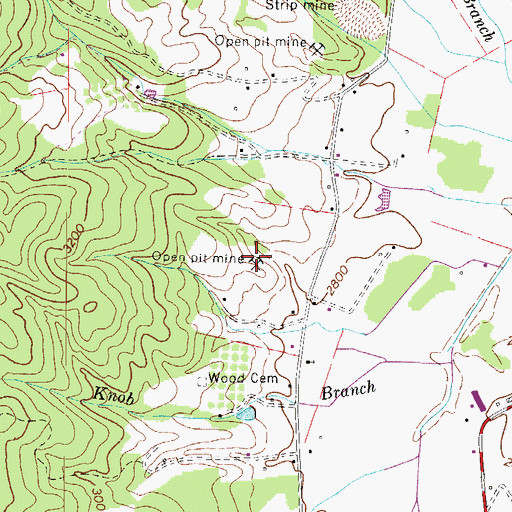 Topographic Map of Scott Prospect, TN