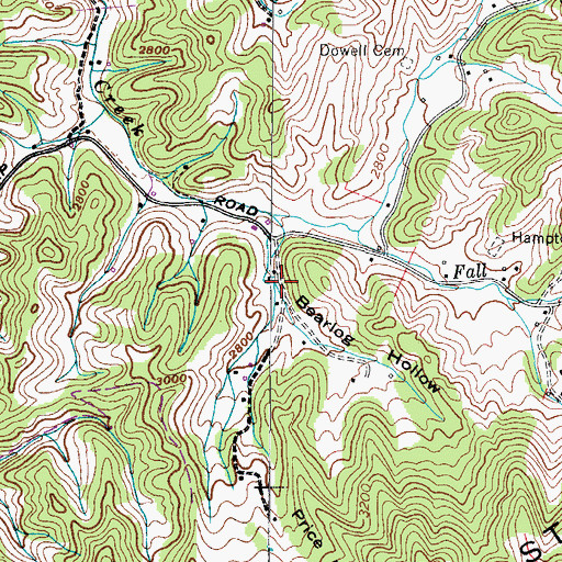 Topographic Map of Snyder Branch, TN