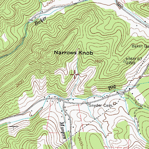 Topographic Map of Stanton Prospect, TN