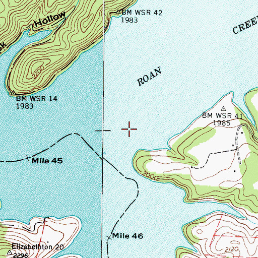 Topographic Map of Watauga Academy (historical), TN