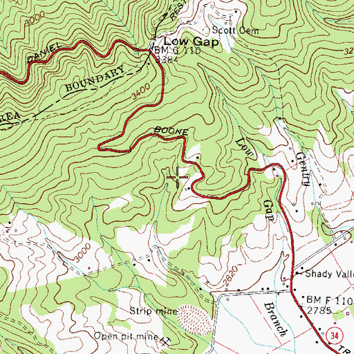 Topographic Map of Winchester, TN