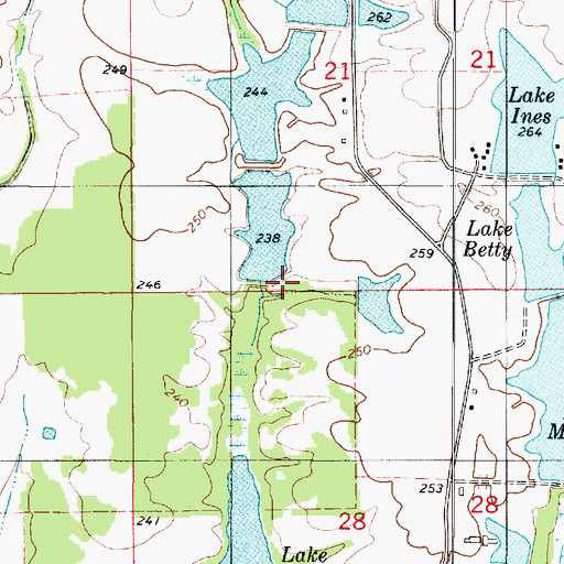 Topographic Map of Lakeland Farms Dam Number Six, AL